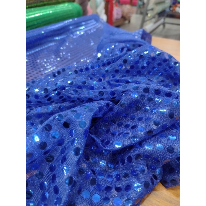 Falso Paillete Color Azul