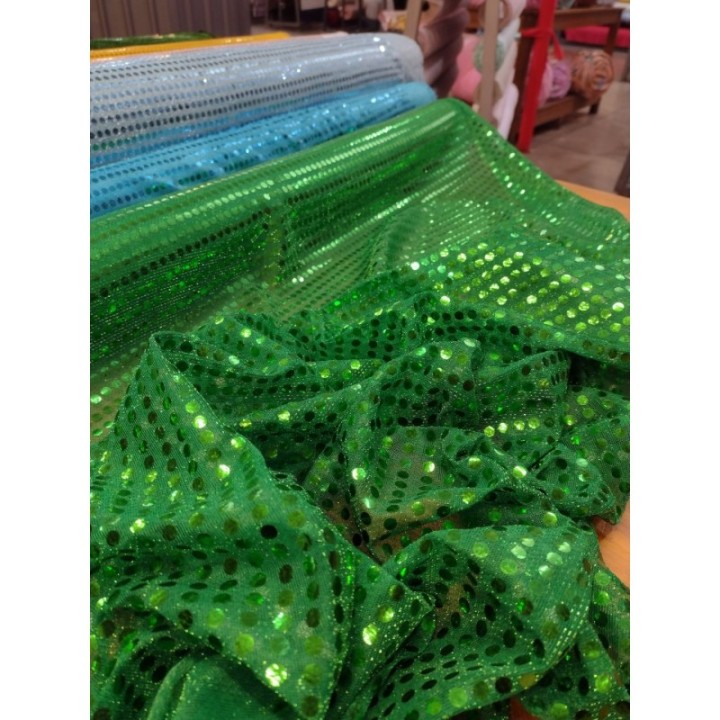 Falso Paillete Color Verde